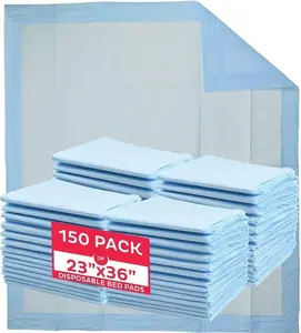 Metro Source Disposable Underpads 36 x 23 Inches 150 Count Highly Absorbent with Waterproof Backing for Bed and Surface Protection Pack