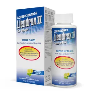 Liendrex II Leave-In Conditioner Lice Treatment For Kids & Adults - Detangles Hair & Deters Lice, Safe Daily Use with Essential Oils, No Rinse Needed - 4 Fl Oz