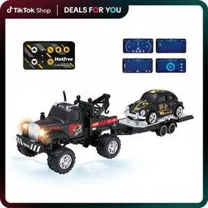 Hotfree 1/64 Mini RC Monster Truck, Pocket Size 2.4GHz Alloy Body Big Wheel Remote & App Control Car, USB Rechargeable Racing Toy, Stress Relief Desktop Entertainment, Valentine Birthday & Christmas Gift for Kids & Boyfriend summervibes