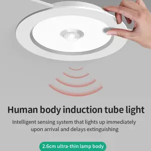 Human Body Sensor Cylinder Light Embedded LED Infrared Hallway Staircase Ceiling Sound Control Radar Spotlight, Smart Home Security Lighting