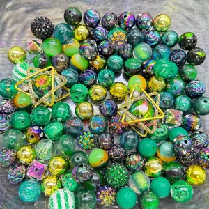 March Promotion Creative Acrylic Silicone Beads Mix, Mixed Beads, Bead Assortment, Beading Accessories, Used for DIY with Charms, Charm Pens, Bracelets, Keychains, Diy Jewelry Decoration, DIY Jewelry Making Supplies