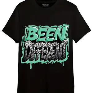 # TikTokShopRestock  Plus Size [100% Cotton] Been Different Urban Graffiti Style Cracked Text Design T-Shirt For Trendsetters