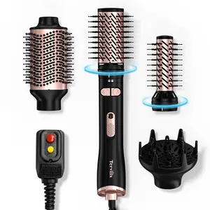 Terviiix 4-in-1 Hot Air Rotating Blow Dryer Brush Kit – 1000W with Rotatable Round Brushes (2 Sizes), Oval Volumizer, and Diffuser