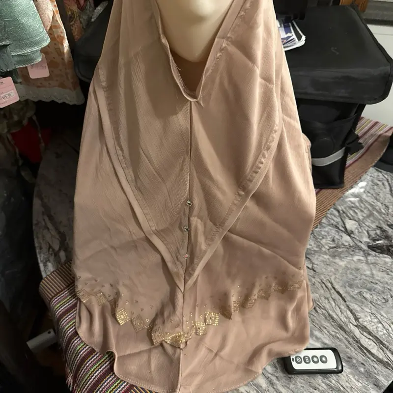 Women's Mocha Brown Ready-to-Wear Hijab - Lightweight Breathable, Lightweight and Soft Fabric - Kerudung, Modest Hijab, Jilbab Bergo Instan for Daily, Everyday Training Use