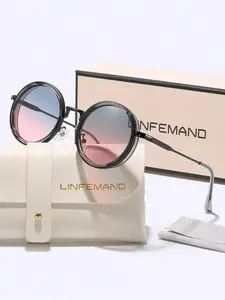 Vintage Round Frame Glasses, Trendy Casual Glasses for Women, Fashion Accessories for Everyday Use and Outdoor Activities, Fashionable Frames Sunglasses, Lightweight Durable Sunglasses, Modern Trendy Sunglasses