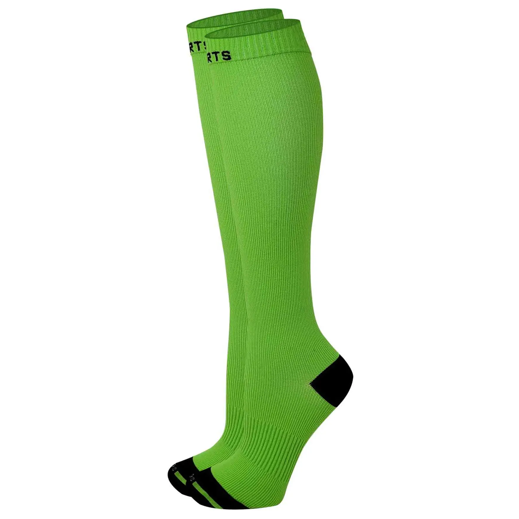 Unisex Graduated Support Compression Athletic Socks - 15-20 mmHg, Knee Length Nylon Solid-Color Socks for Male Adults, All Seasons, Ulcer Relief (1 Pair), Ulcers, Circulation Aid, Shoe-Size Fit, Knee Socks