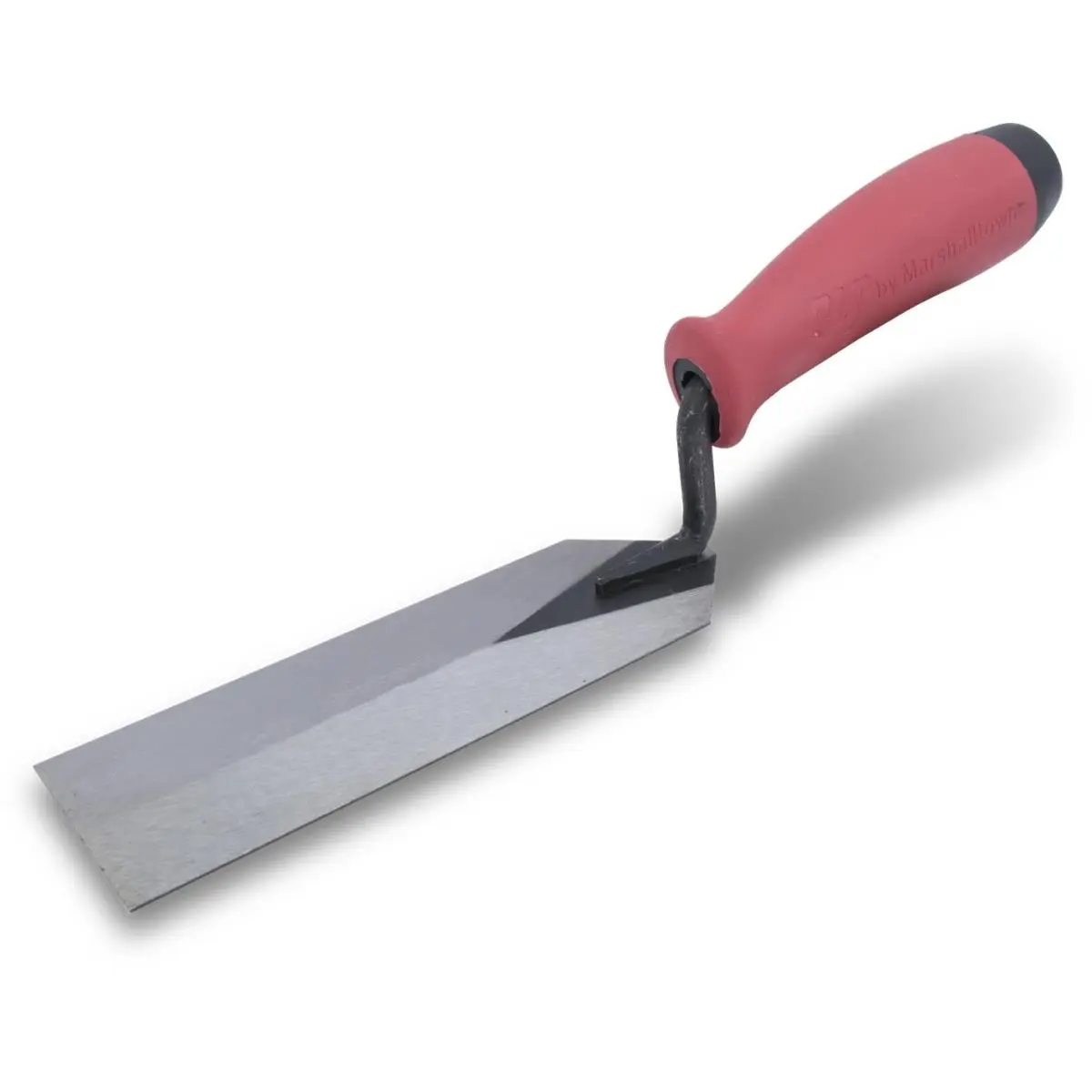 Marshalltown 6x2 in. Margin Trowel - Carbon Steel Masonry & Tiling Hand Tool, Hardware for Flooring, Soft Grip Handle, 0.4 lbs for Repeating Use