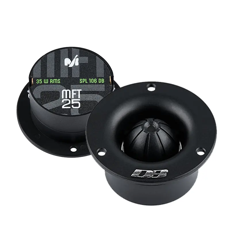 Deaf Bonce Machete MFT-25 Custom Car Audio Tweeters - Compact, High-Efficiency, Factory Upgrades, Mounting Depth Specs, Pair for Balance (2-Piece Set)