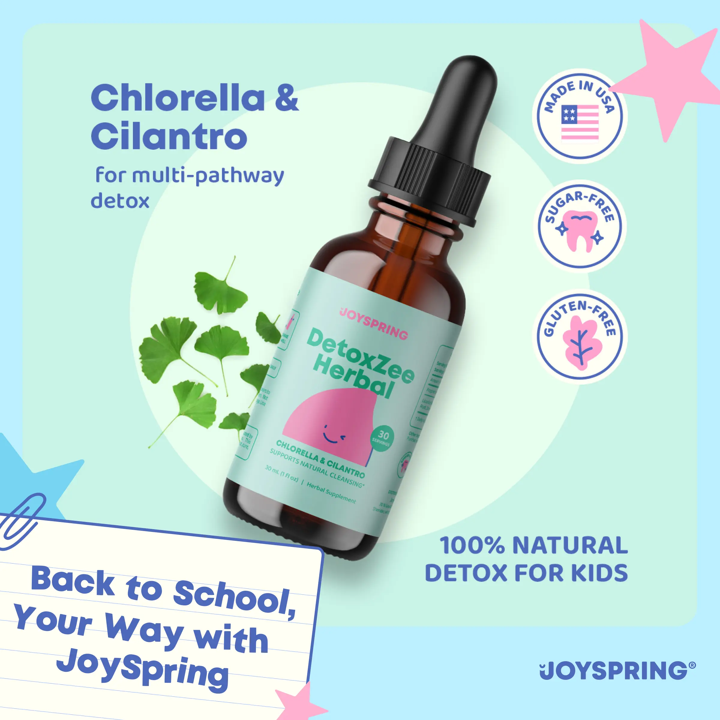 JoySpring Zeolite Herbal Blend – Natural Supplement with Chlorella & Cilantro