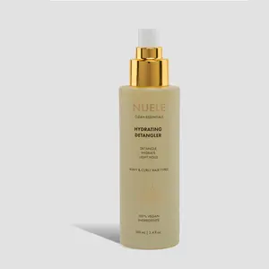 NUELE Hydrating Detangler that hydrates detangles, and reduces frizz with a light hold that keeps your finished style fresh. Lightweight Leave-in Conditioner. Organic and Repairing haircare ingredients