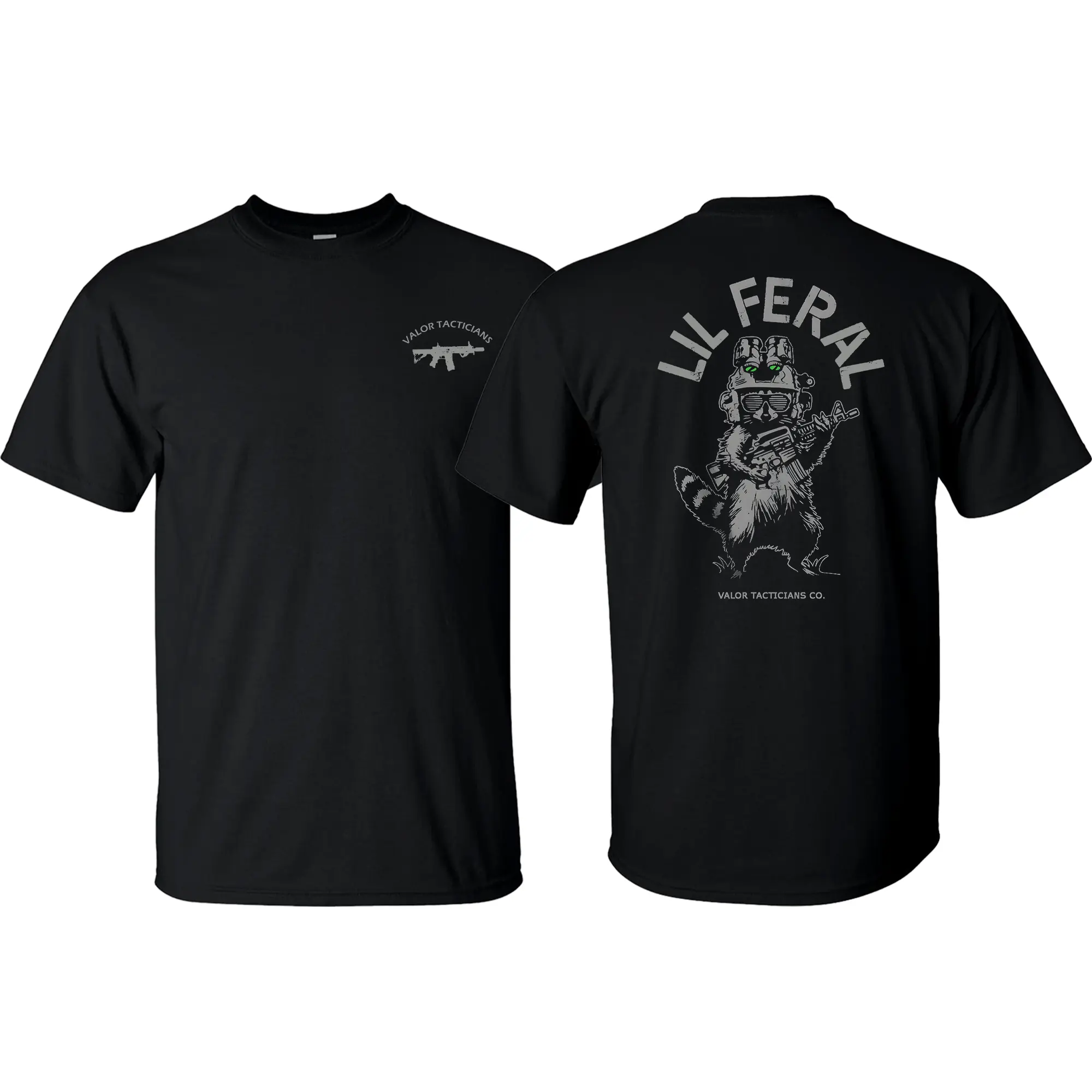 Lil Feral Men's T-Shirt/Hoodie Unisex Short Sleeve, Casual 100% Cotton Shirt Army Military Menswear Graphic Shirt Veteran Shirt Made in USA