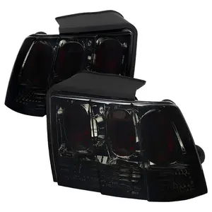1999-2004 Ford Mustang Tail Lights (Chrome Housing/Smoked Lens)