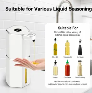 Sensor-Controlled Automatic Oil Dispenser Bottle for Kitchen Cooking - Bottle Oil Dispensers, No-Drip Leakproof Design, Contactless Operation, Keeps Kitchen Cleaner, Father’s Day Gift Option, No-Drip Oil Dispensers