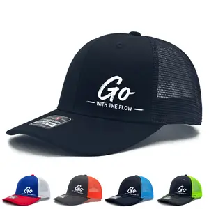 Multi-Color "Go with The Flow" Trucker Hat - Adjustable Snapback Baseball Cap