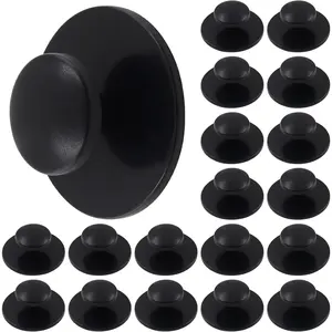 20 Pcs Self-Stick Kitchen Cabinet Knobs Adhesive Dresser Handles Mini Auxiliary Drawer Pulls Helper Convenient Stick Knobs for Cabinet,Dresser,Drawer,Wardrobe(Black)