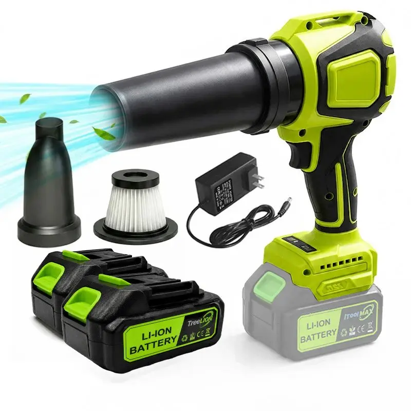 2-in-1 Cordless Leaf Blower & Vacuum, 40,000 RPM 145 MPH, 3-Speed Lightweight Blower for Yard, Garage & Car, 2 Batteries
