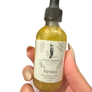 NIRVANA LUXURY BODY INTENTION OIL- Infused w/ Yellow Agate Crystals - Moisturizing Hydrating Intention Oil