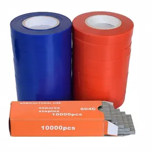 Plant Tying Kit-20Rolls of 100 Feet tie Tape and 1 Box of Staple (10000 PCS Staples) for Plant Tying Machine,Plant Tape for Climbing Plants, Grapes, Raspberries, Tomatoes and Vining Vegetables Flowers