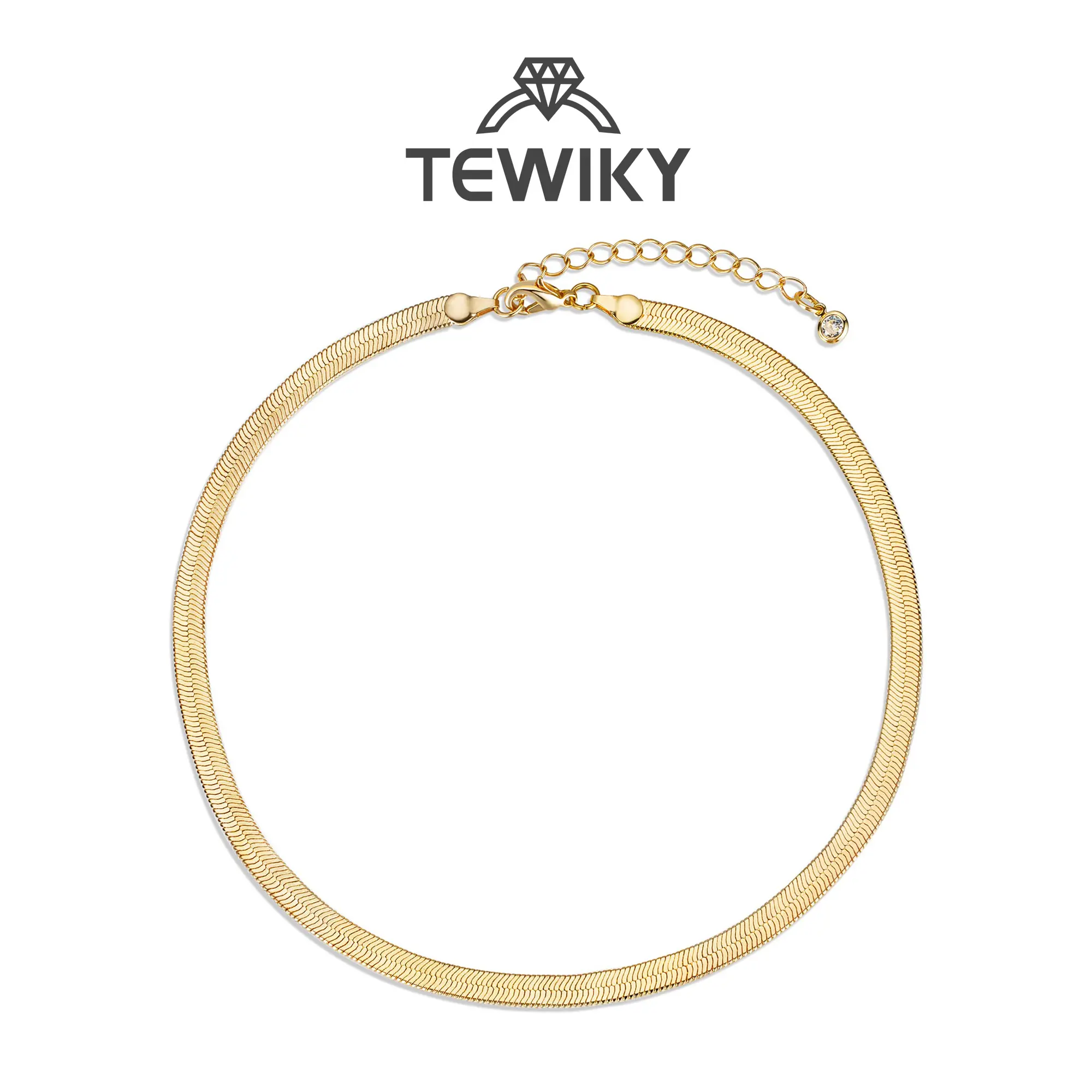 Tewiky Necklaces for Women, Dainty Herringbone Choker Necklace for Women Thin Layered Chunky Snake Chain Necklaces Jewelry for Teen Gifts Modern Fashion Accessories