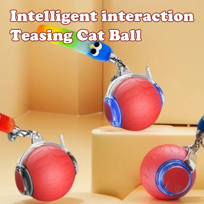 Automatic rolling pet toy ball，Provides the playful fun of chasing，Motion-sensing keeps pets actively engaged，Great pet gifts/supplies.