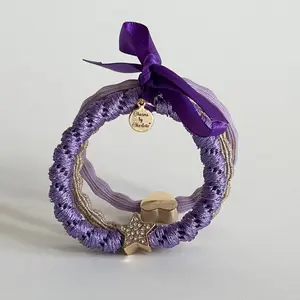 Purple 3 pack hair tie combo