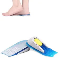 Unisex Elastic Shock Absorption Heel Raiser Pad, Heightening Pad, 1-3 Cm Half High Heel Cushion, Sporty Style, All Seasons, Daily Wear