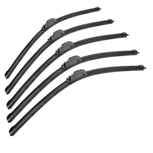 New Generation Frameless Wiper Blades for Cars with U-Shaped Clips - Set of 5, Durable and Reliable