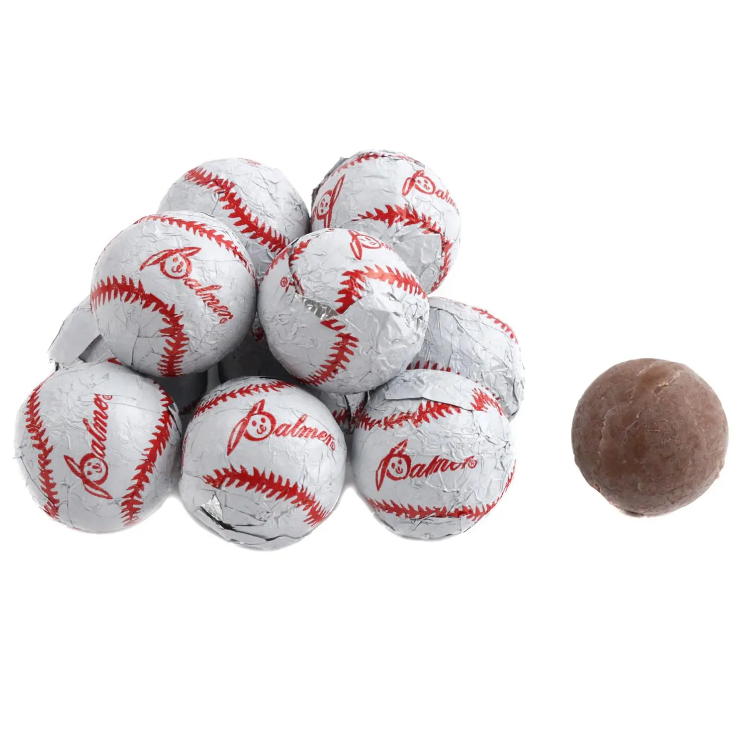 Palmer Chocolate Flavored Foil Baseball Balls 5 lbs