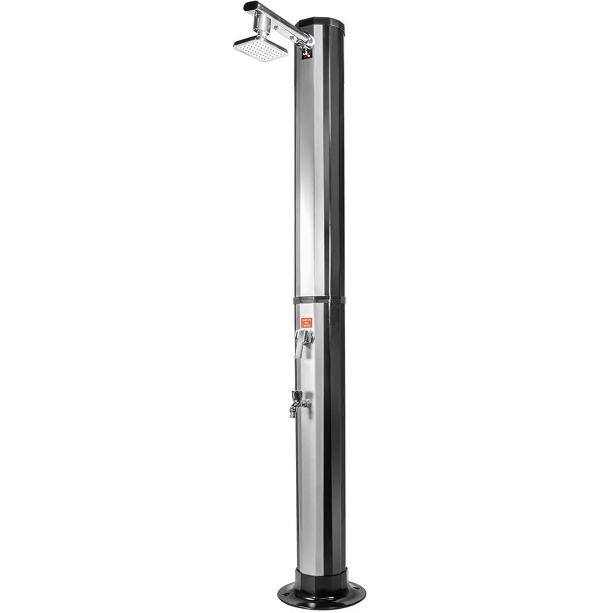 XtremepowerUS 10 Gal 2-Section Solar Heated Outdoor Shower with Shower Head, Easy Installation, Black - Camping, Garden Hose Compatible, Backyard, Poolside Use (Home Improvement Supplies)