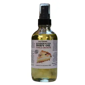 Handcrafted Vanilla Cream Pie Dry Body Oil Mist Sprayer, Fast Absorption Gym Hydrating Nourishing Moisturizer skin oil Scented Silky Smooth