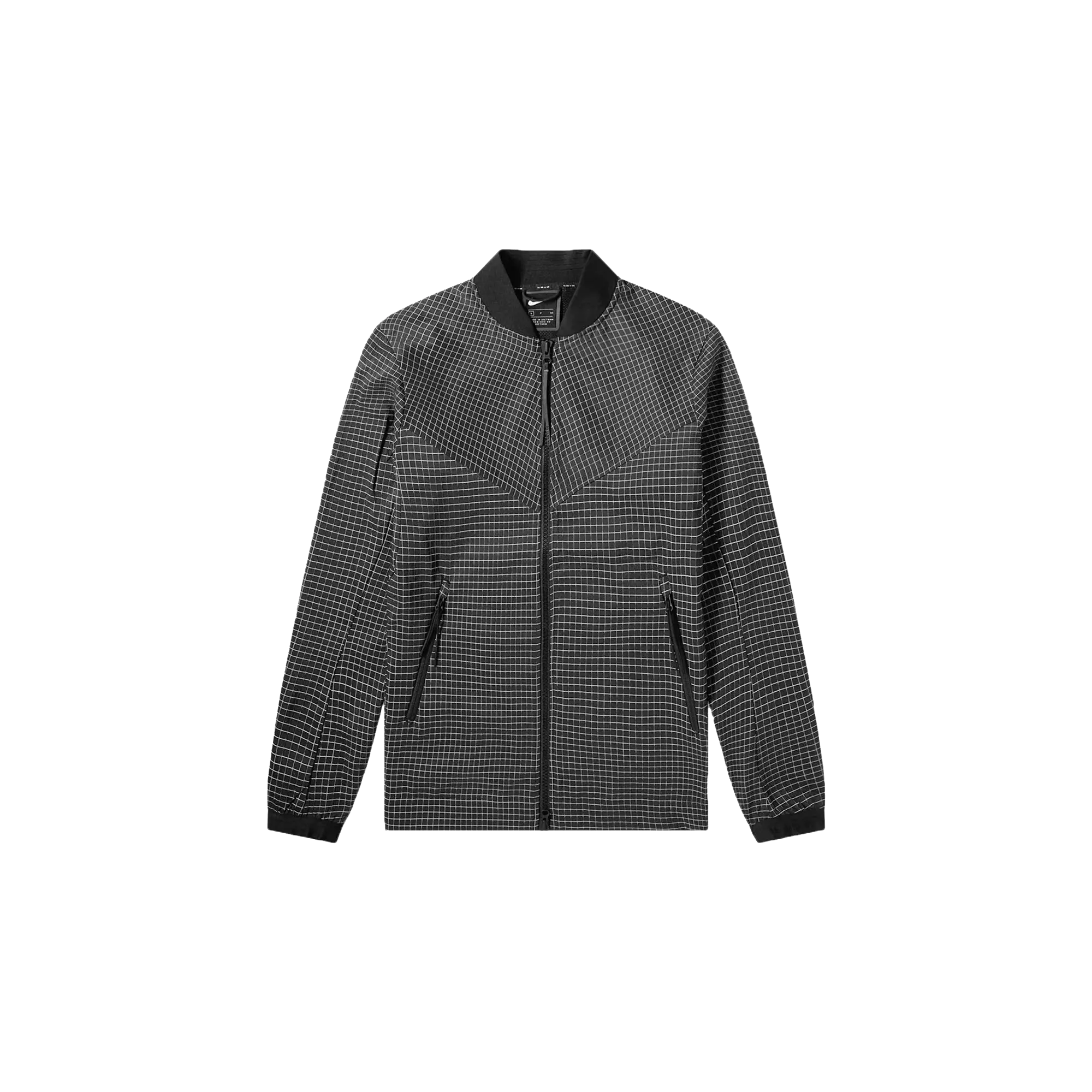 Tech Pack Grid Bomber Jacket "Black / Summit White" AR1578 010