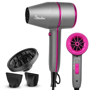 Nilight Ionic Hair Dryer with Diffuser - 1875W Lightweight Mini Travel Model, US Standard, Fast Drying, PH 3800 Mini Hammer Design for Automotive & Motorcycle Maintenance, Hair Dryer Diffuser, Lightweight Hair Dryer