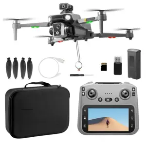 K19 Max GPS 5G Drone with Dual HD Cameras, Brushless Motor, Obstacle Avoidance, Smart Return-to-Home, Optical Flow Hovering, Remote Control with Screen, Foldable RC Quadcopter flight Time 20 minutes  Beginners & Adults