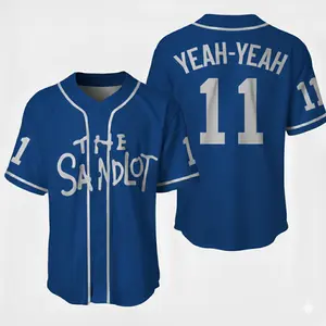 Youth Kids And Adults Yeah - Yeah 11, The Sandlot Baseball Jersey (Blue)