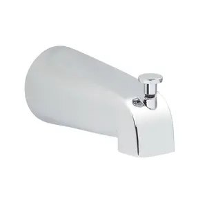 212 MAIN Slip-Fit Tub Spout with Integrated Shower Diverter, Zinc Construction, Quick Connect Design, Polished Chrome Bathroom Faucet