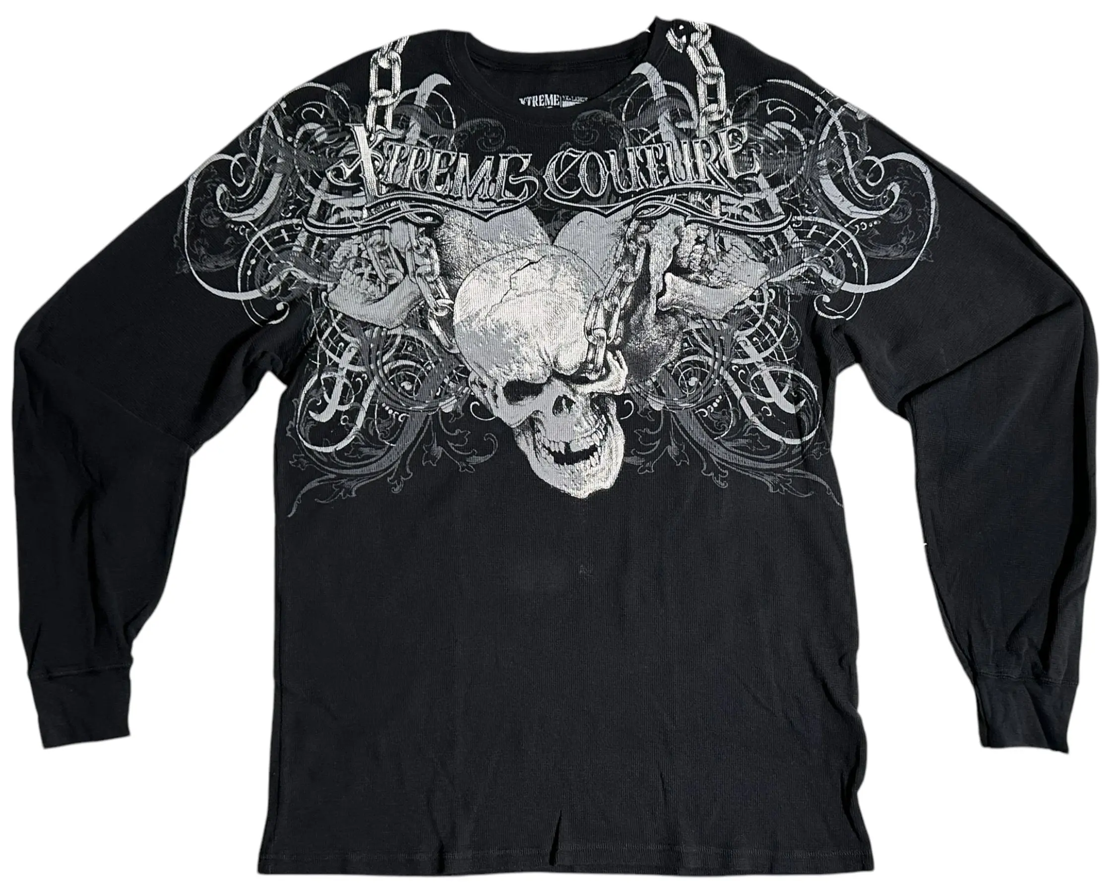 Xtreme Couture Men's Whiplash Printed Thermal Shirt | 100% Cotton Long Sleeve Crewneck Male Clothing
