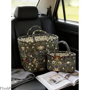 Car Backseat Hanging Storage Organizer Basket - Multi-Purpose Auto Organizer for Clothes, Books, Work Supplies - Space-Saving Car Interior Accessory for Travel, Daily Use - Spring Glow Up, Summer Vibes Outdoor Fun