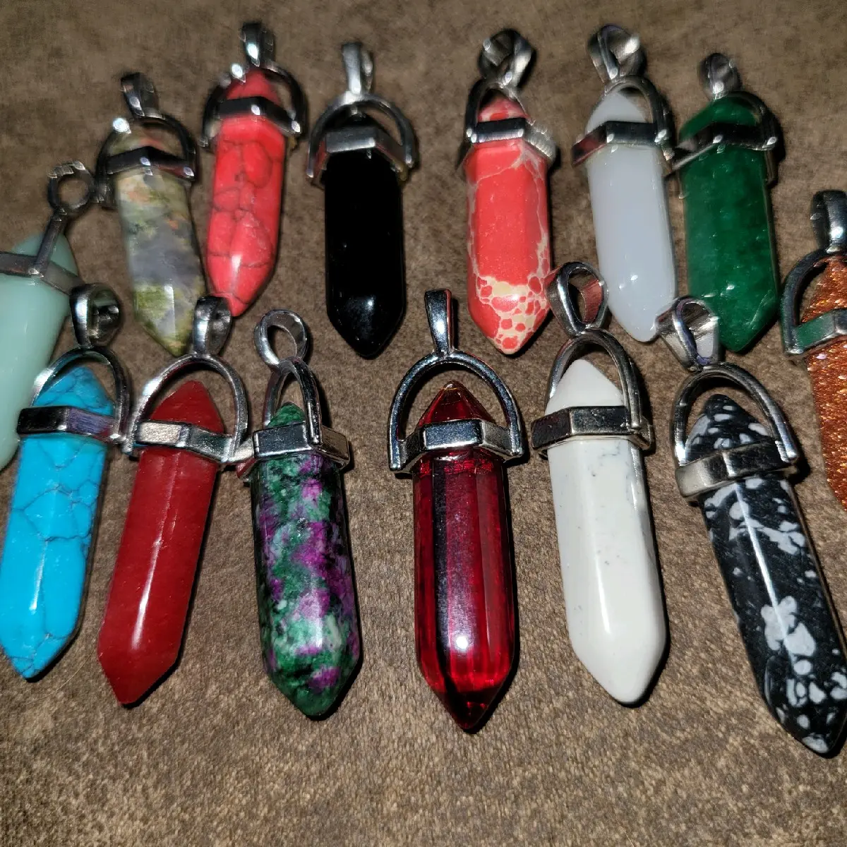 natural gemstone each sold individually 5.00 many colors are available please send a message with color choice. if not available no worries another beautiful color will be sent.