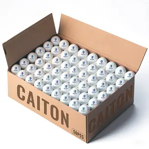 Caiton 50pcs Golf Pack new 4-layer Surlyn golf balls - High durability golf balls, Sarin material golf balls for long distance, soft feel and stable flight - Multi-scenario golf balls with spin control, high-end golf balls for all levels of golfers