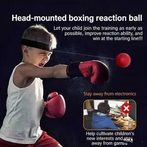 Headband Boxing Speed Ball Reaction Training Ball, Boxing Speed Trainer, Punching Reflexes Enhancer, Fitness Equipment for Boxers, Home Gym Accessory