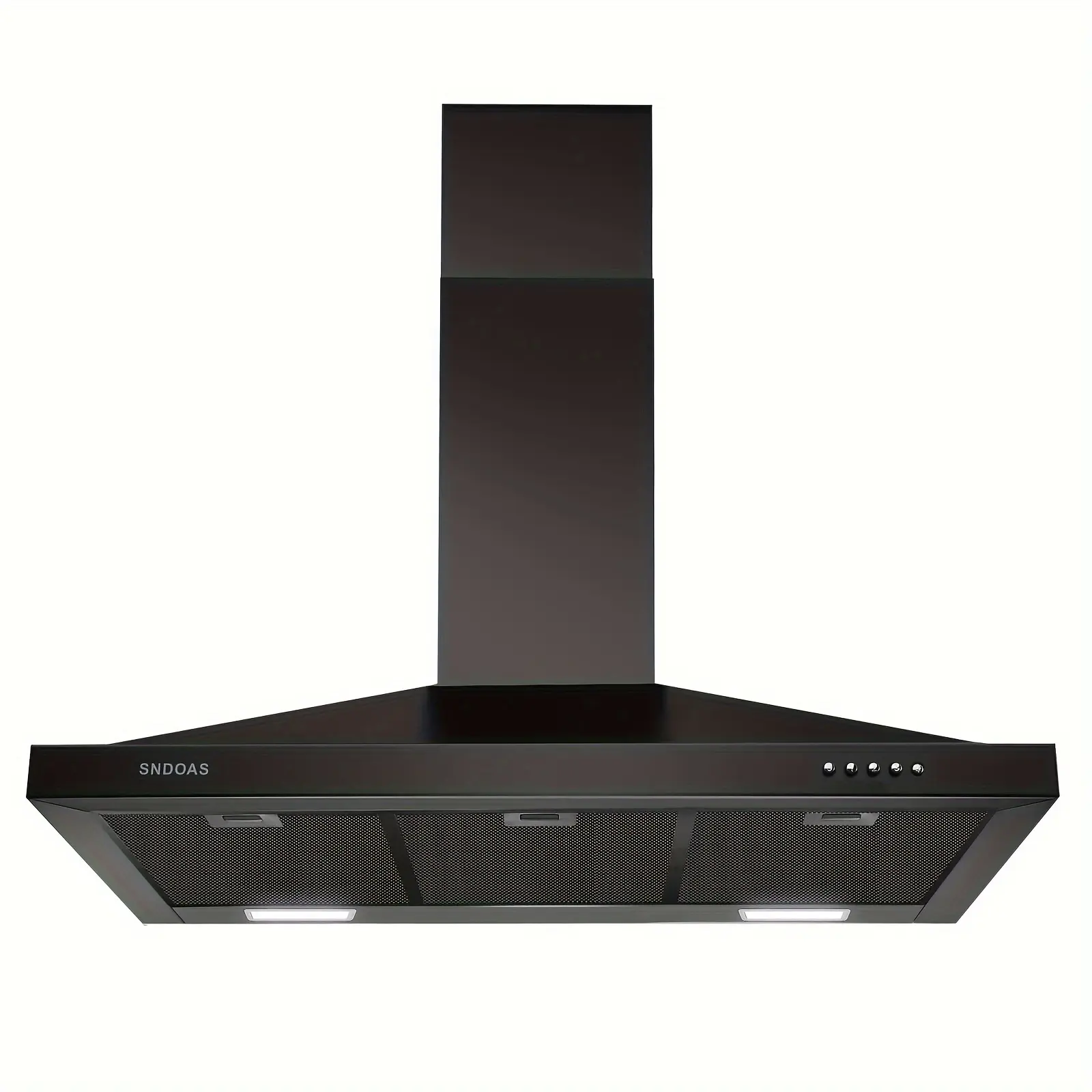 36 inch Wall Mount Black Range Hood with LED Ligh, Ducted/Ductless Stainless Steel Kitchen Vent Hood, USGD1790BPA vent hood Home Household Durable Filter