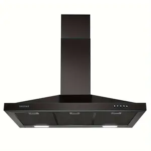 36 inch Wall Mount Black Range Hood with LED Ligh, Ducted/Ductless Stainless Steel Kitchen Vent Hood, USGD1790BPA vent hood Durable