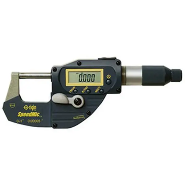 iGaging Origin SpeedMic Digital Micrometer, 1-2 in, Absolute Encoding Technology, Always Memorize Origin 0, Quick Measure, Premium Quality, ISO 9001 Certified, Data Output Port, IP65 Coolant Proof