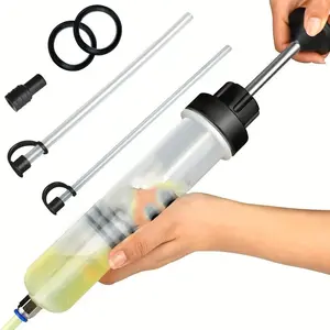 Manual Oil Change Syringe with Hose, Automotive Fluid Extractor Pump for Precise Oil Draining & Refilling, Portable Oil Change Tool for Cars, Trucks, SUVs, Car Repair Tools