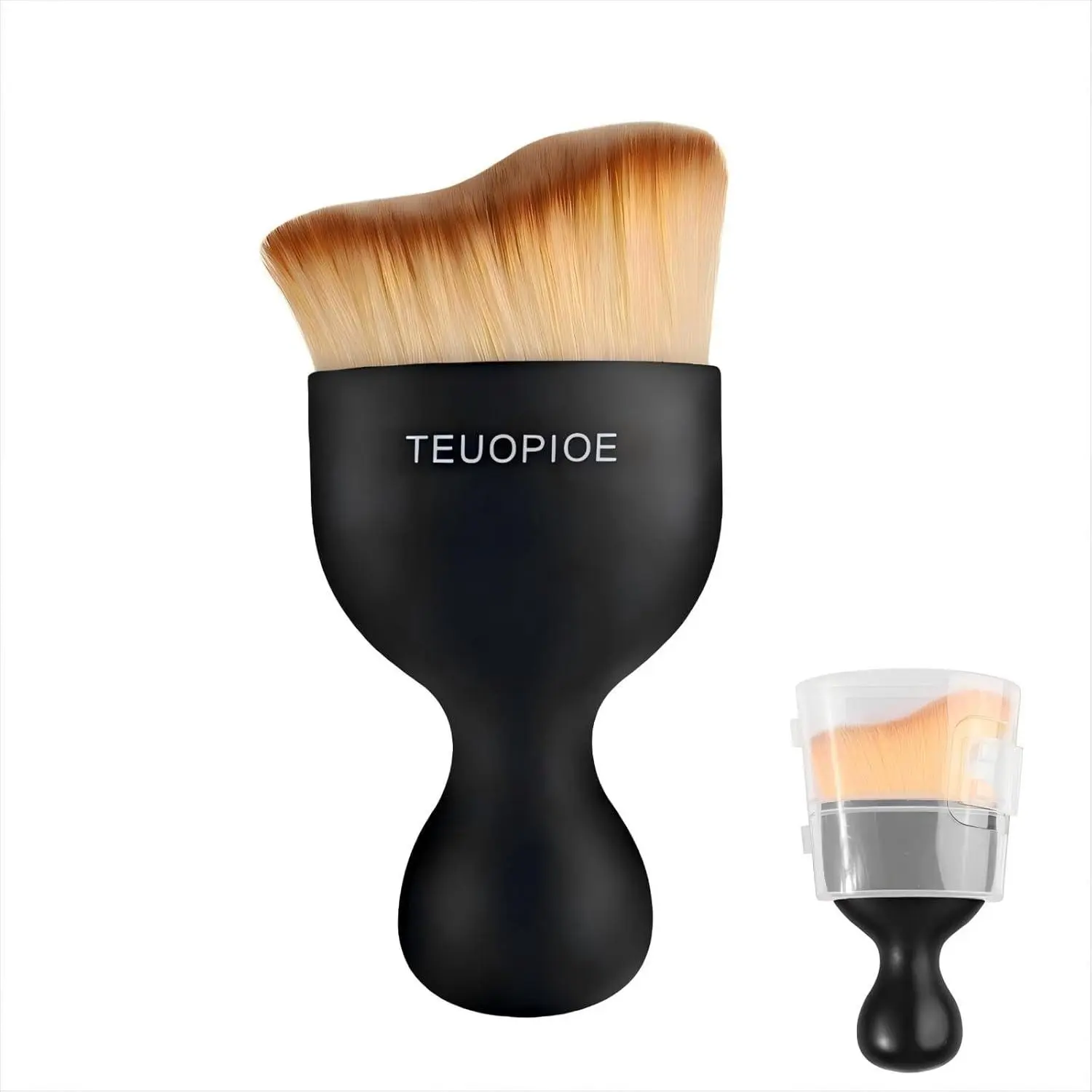 TEUOPIOE Car Detailing Brush - Soft Synthetic Bristles, Lightweight PP Handle, for Interior Dusting, Air Vents, Dry or Wet Use, Brown
