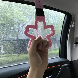 1pc Newest Pink Car Interior Accessory Pull Ring Subway Train Bus Handle Strap Charm Car Trinkets Drift TSURIKAWA RING Car Rear Bumper Warning Loop Car Interior Decoration Girly Car Accessories Fun Car Accessories Cute Car Decor
