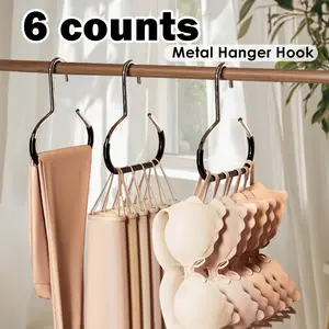 6 Counts Hat Organizer, Space-Saving Cap Rack for Closet with Breathable Mesh & Multi-Purpose Functionality