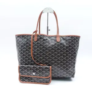 Pre-owned Goyard Coated Canvas Tote Bags Saint Louis PM Black Tote Bag T10380476