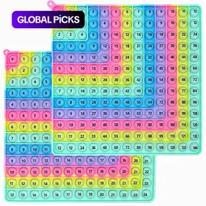 Multiplication Addition Practice Math Pop Fidget Board Game, Push Bubbles Times Table Numbers Fidget Toy, Durable Material #GLOBAL PICKS