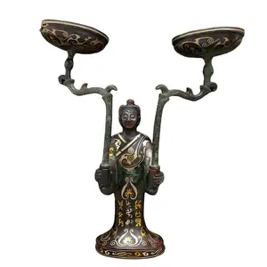 Shang Dynasty Bronze Figure Lamp – Ancient Chinese Candlestick, Historical Lighting Décor
